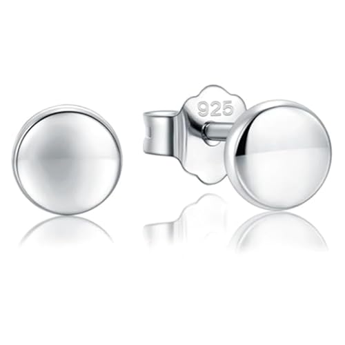 925 Silber Knopf Ohrringe Silber von Cilla Jewels