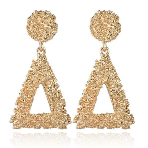 Cilla Chunky Geometrische Ohrringe Dreieck - Gold von Cilla Jewels