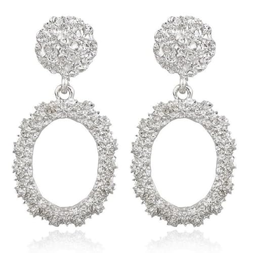 Cilla Chunky Oval Ohrringe - Silber von Cilla Jewels