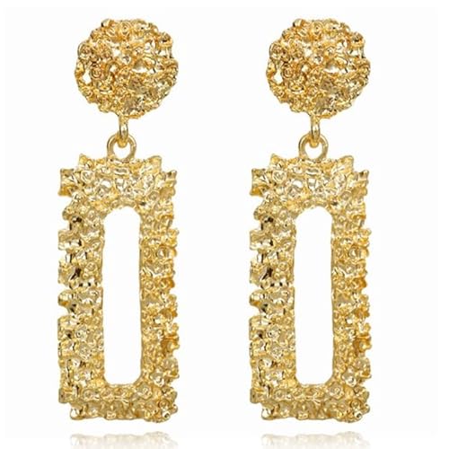 Cilla Chunky Rechteckige Ohrringe - Gold von Cilla Jewels