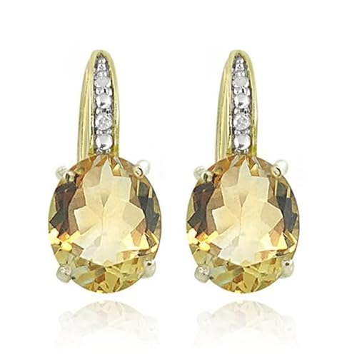Cilla Jewels 925 Silber Ohrringe mit großen Citrine Stein von Cilla Jewels