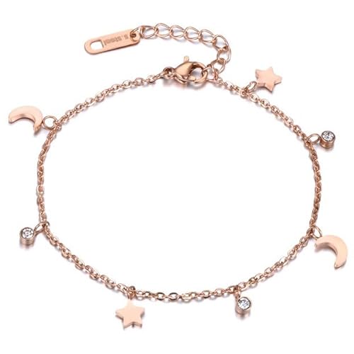 Cilla Jewels Damen Armband Mond und Sterne mit Zirkonia Rose von Cilla Jewels