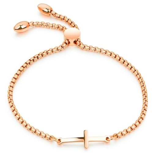 Cilla Jewels Damen Armband mit Schiebeverschluss und Kreuz Rose von Cilla Jewels