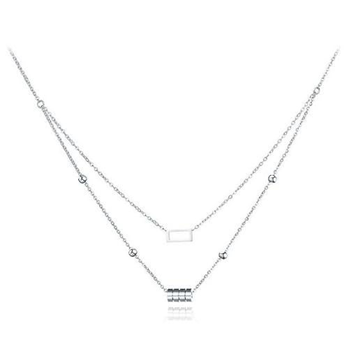 Cilla Jewels dames choker Edelstaal Cylinder Square Zilverkleurig von Cilla Jewels