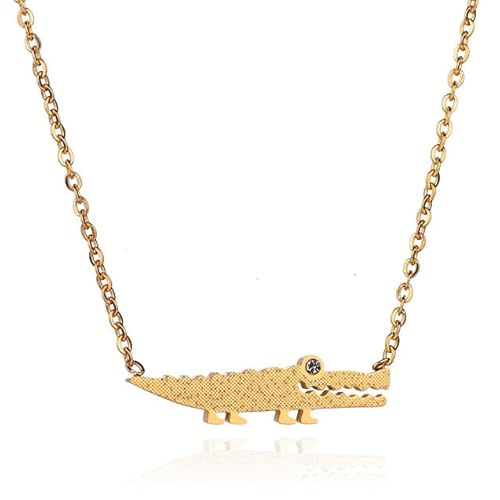 Cilla Jewels Damen Halskette Edelstahl Alligator Gold von Cilla Jewels