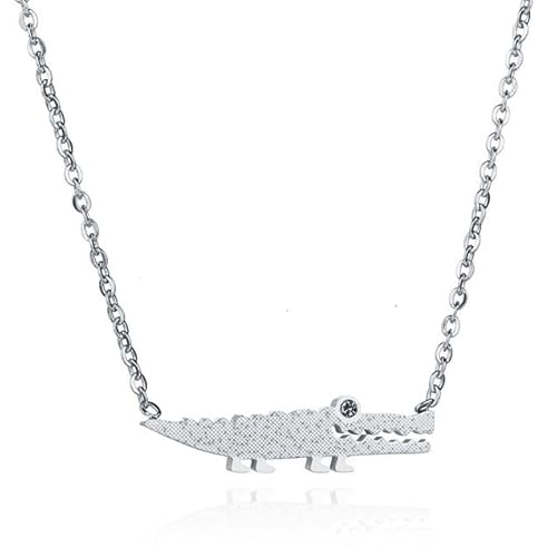 Cilla Jewels Damen Halskette Edelstahl Alligator Silber von Cilla Jewels