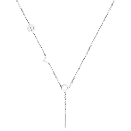 Cilla Jewels Damen Halskette Edelstahl Silber Farbe Bar T von Cilla Jewels
