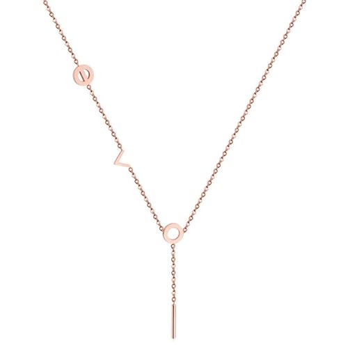Cilla Jewels Damen Halskette Edelstahl Vergoldet Rose Bar T von Cilla Jewels