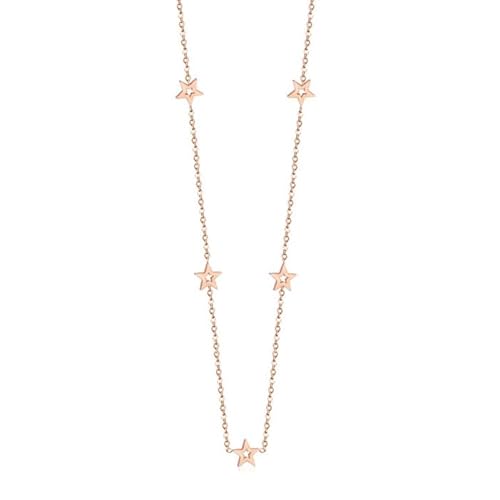 Cilla Jewels Damen Halskette Edelstahl Vergoldet Rose Stern von Cilla Jewels