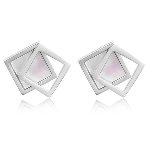 Cilla Jewels Damen Ohrstecker Double Square Shell Silber von Cilla Jewels