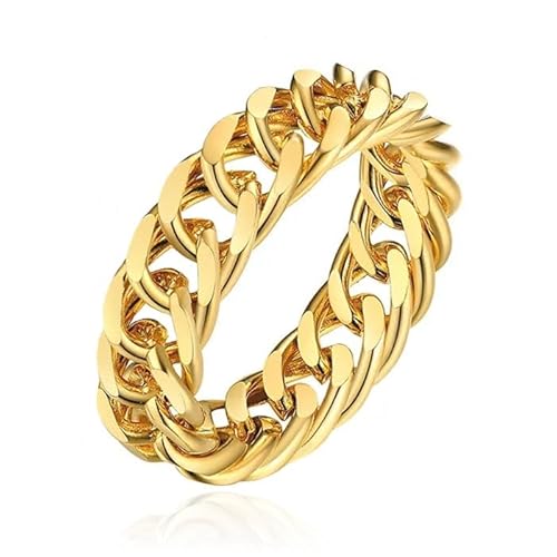 Cilla Jewels Damenring mit Cuban Link Link Link - Gold -17mm von Cilla Jewels