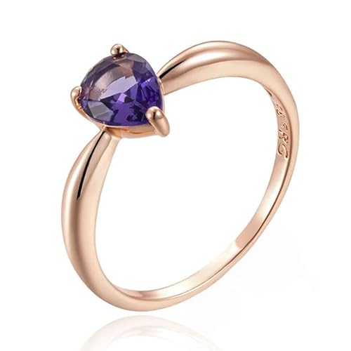 Cilla Jewels Damenring mit Tief Lila Tropfenform Zirkonia-17mm von Cilla Jewels