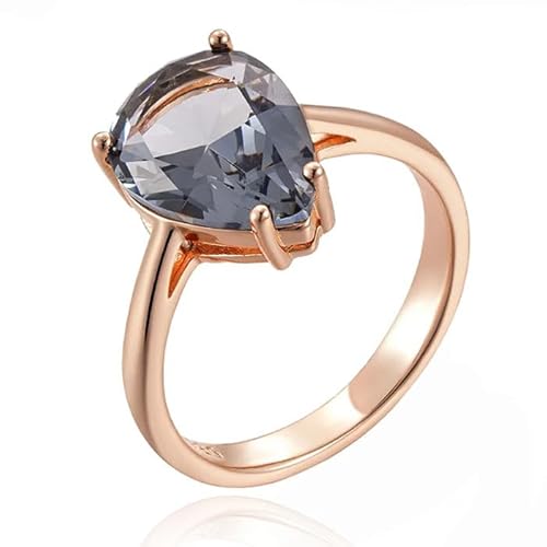 Cilla Jewels Damenring mit grauem tropfenförmigen Zirkonia-17mm von Cilla Jewels