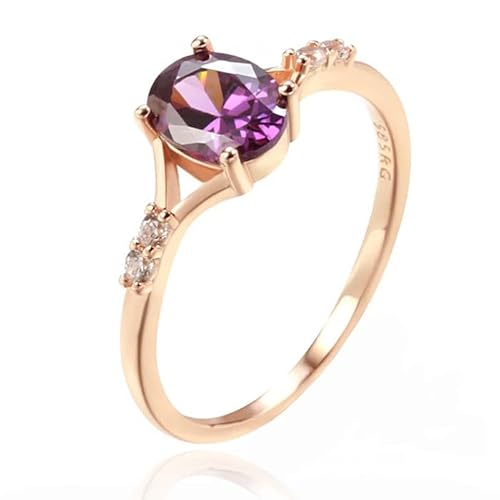 Cilla Jewels Damenring mit lila ovalen Zirkonia-17mm von Cilla Jewels