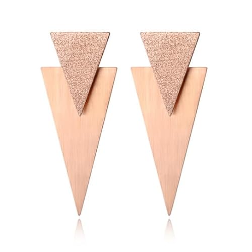 Cilla Jewels Dreieck Ohrringe Edelstahl gebürstet Rose von Cilla Jewels