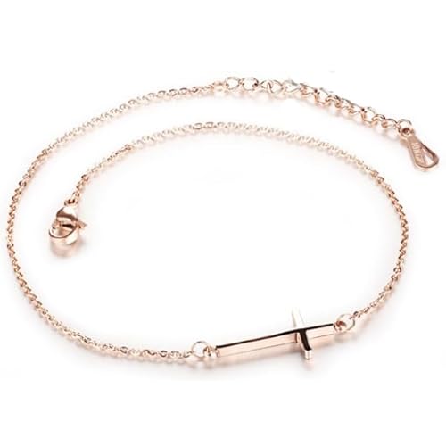 Cilla Jewels Fußkettchen Cross Rose Gold von Cilla Jewels