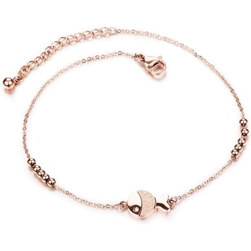 Cilla Jewels Fußkettchen Fisch Rose Gold von Cilla Jewels