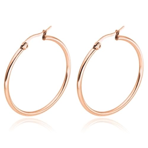 Cilla Jewels Hoop Ohrringe Damen Edelstahl Rose-40mm von Cilla Jewels