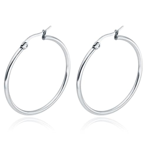 Cilla Jewels Hoop Ohrringe Damen Edelstahl Silber-60mm von Cilla Jewels
