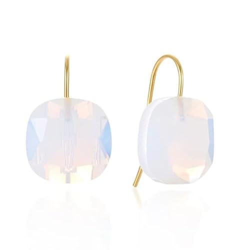 Cilla Jewels Luxus Ohrringe Damen - 925 Silber, Gold Finish, Milch Weiß Zirkonia von Cilla Jewels