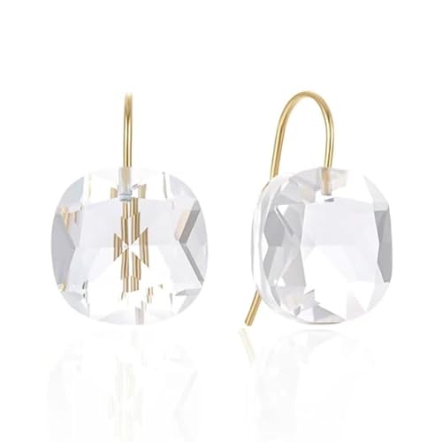Cilla Jewels Luxus Ohrringe Damen - 925 Silber, Gold Finish, Transparent Zirkonia von Cilla Jewels