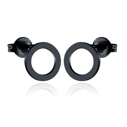 Cilla Jewels Ohrstecker Edelstahl Offener Kreis Schwarz von Cilla Jewels