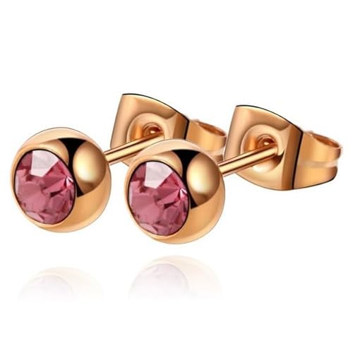 Cilla Jewels Ohrstecker Rose Edelstahl Rosa Stein von Cilla Jewels