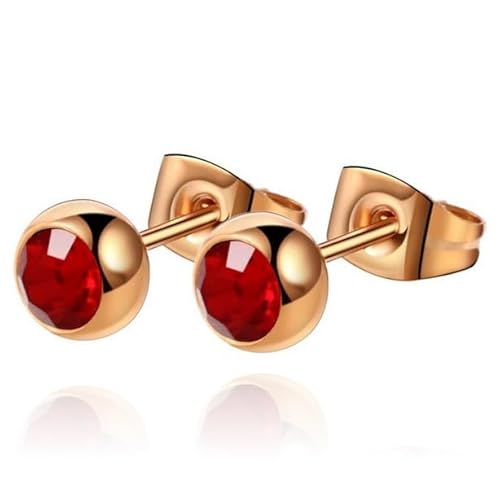 Cilla Jewels Ohrstecker Rose Edelstahl Roter Stein von Cilla Jewels