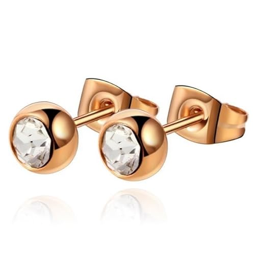 Cilla Jewels Ohrstecker Rose Edelstahl Transparent Stein von Cilla Jewels