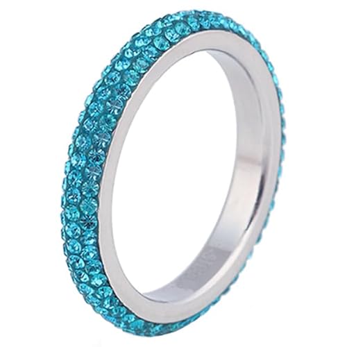 Cilla Jewels Ring Edelstahl Kristall Blau-16mm von Cilla Jewels