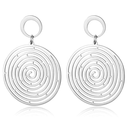 Cilla Jewels Silberne Damen-Ohrringe mit zerquetschter Spiralform von Cilla Jewels