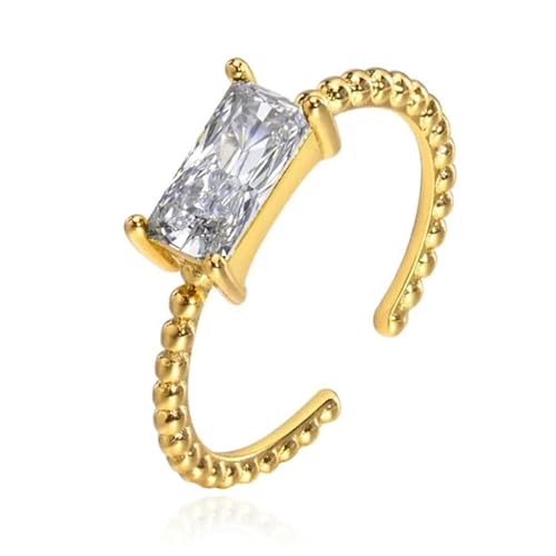 Cilla Jewels Vergoldeter Ring mit länglichen transparenten Zirkonia von Cilla Jewels