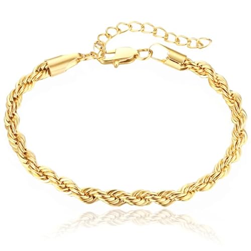 Damen Armband Gold Gedreht und Einstellbar von Cilla Jewels