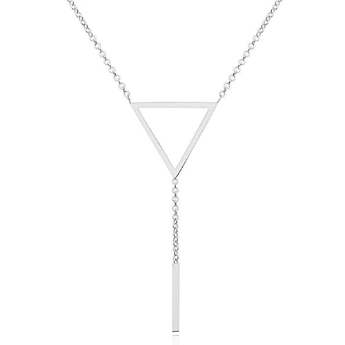 Cilla Jewels Dames ketting Edelstaal Zilverkleurig Driehoek Staaf von Cilla Jewels