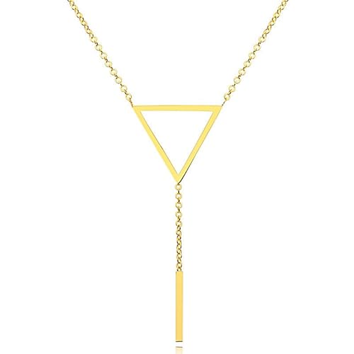 Damen Halskette Cilla Jewels Edelstahl Vergoldet Gold Dreieck Stange von Cilla Jewels