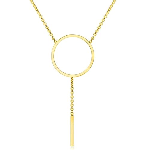 Damen Halskette Cilla Jewels Edelstahl Vergoldet Gold Kreis Stange von Cilla Jewels