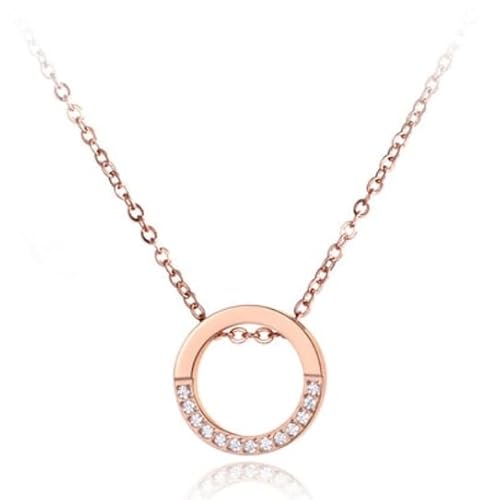 Cilla Jewels Dames ketting Edelstaal Rose Zircon Circle von Cilla Jewels