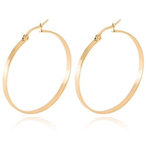 Damen Ohrringe Cilla Jewels Edelstahl Gold-40mm von Cilla Jewels