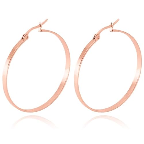 Damen Ohrringe Cilla Jewels Edelstahl Rose-40mm von Cilla Jewels