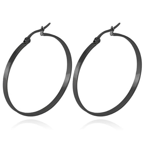 Damen Ohrringe Cilla Jewels Edelstahl Schwarz/60mm von Cilla Jewels