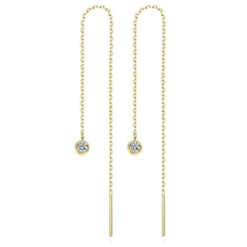 Goldfarbene Damen Halskette Ohrringe mit Zirkonia von Cilla Jewels