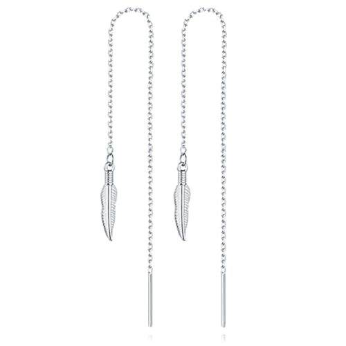 Halskette Ohrringe Damen mit Blatt Silber aus Edelstahl von Cilla Jewels