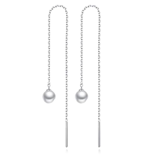 Halskette Ohrringe Damen mit Perle Silber aus Edelstahl von Cilla Jewels