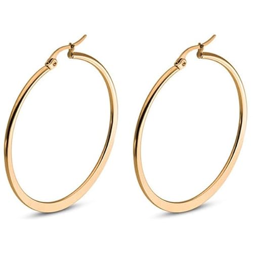 Hoop Ohrringe Cilla Jewels Edelstahl Gold-30mm von Cilla Jewels