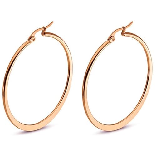 Hoop Ohrringe Cilla Jewels Edelstahl Rose 60mm von Cilla Jewels