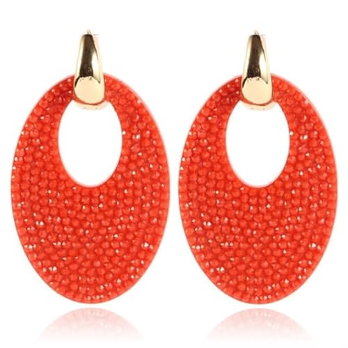 Oval Damen Ohrringe Cilla Jewels Rot Gold von Cilla Jewels