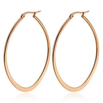 Oval Ohrringe Cilla Jewels Edelstahl Rose-50mm von Cilla Jewels