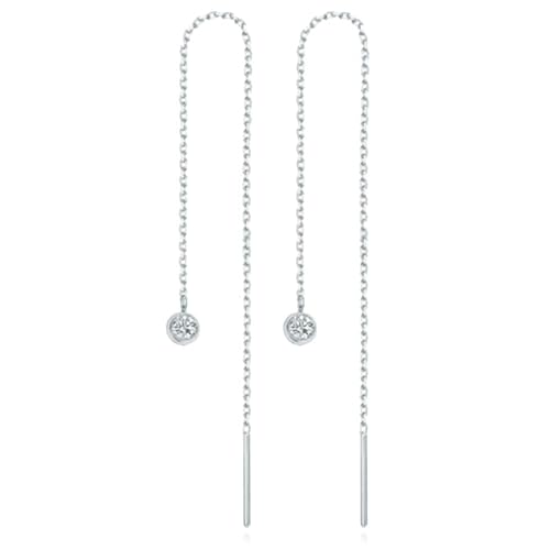 Silberfarbene Damen Halskette Ohrringe mit Zirkonia von Cilla Jewels