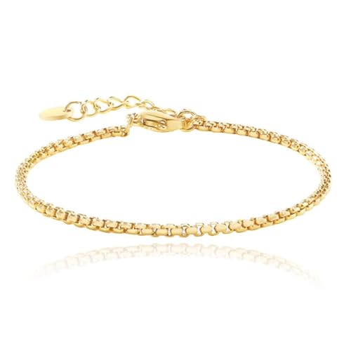 Stilvolle Goldfarbene Gliederarmband Damen Einstellbar von Cilla Jewels