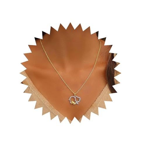 Cimenexe Böhmische Elefantenhalskette Silberne Hohle Elefantenanhänger-Halskette Kleine Elefantenhalskette Minimalistischer Ausschnitt Elefantenkette Halskette Schmuck Für Frauen Und Mädchen von Cimenexe
